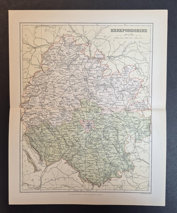 Herefordshire - Original 1895 County Map