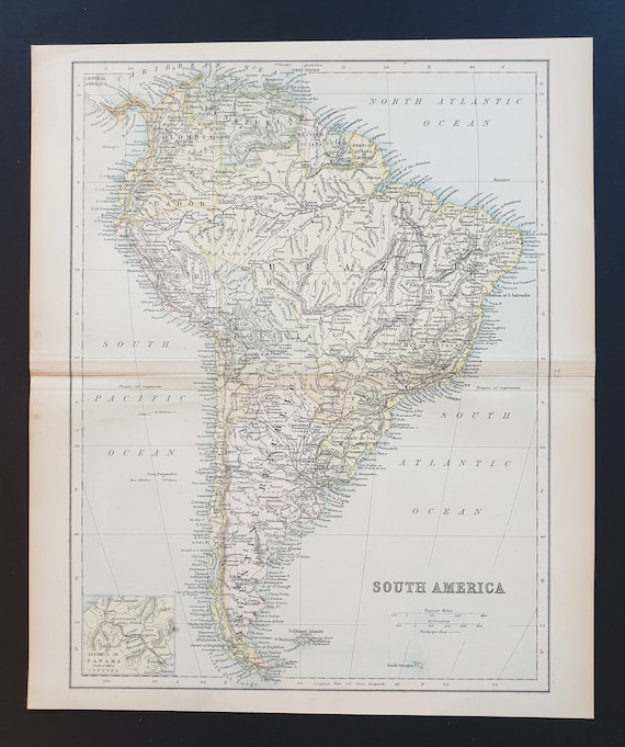 South America - Original 1898 map