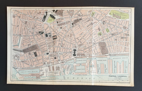 Central Liverpool - Original 1930 map