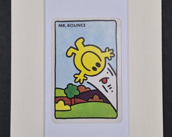 Mr Bounce - Original Vintage Mr Men Card in Mount | Nostalgic Home Decor & Gift