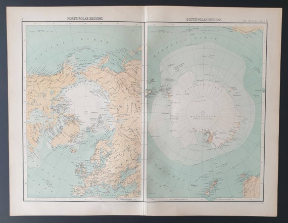 Original 1899 map - Polar Regions