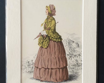 Historical Costume - Original 1936 fashion print