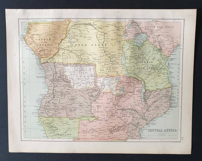 Original 1903 map -  Central Africa
