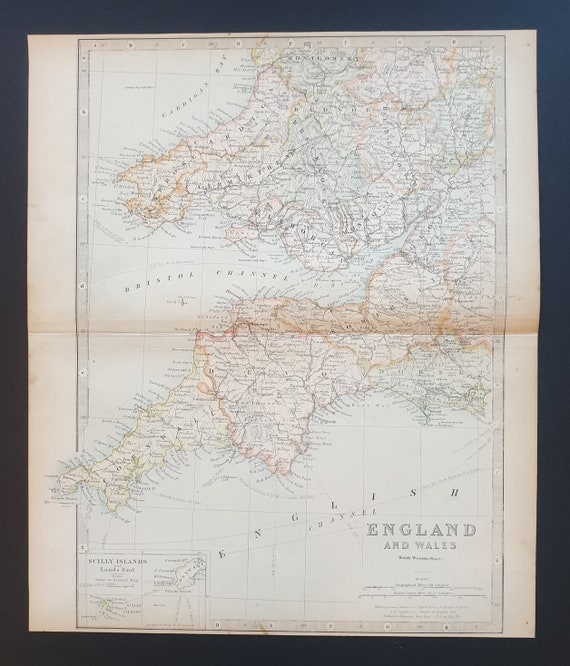 England and Wales (South Western Section) - Original 1898 map