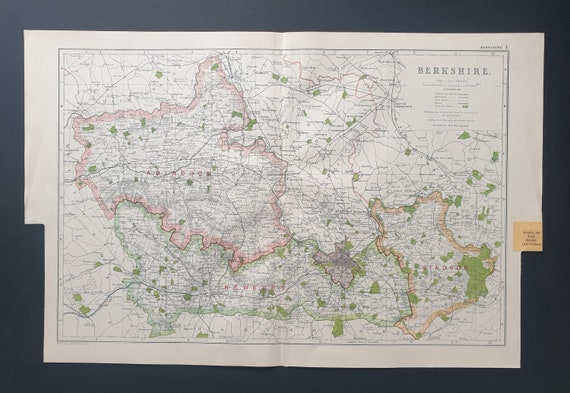 Berkshire - Original large 1929 county map