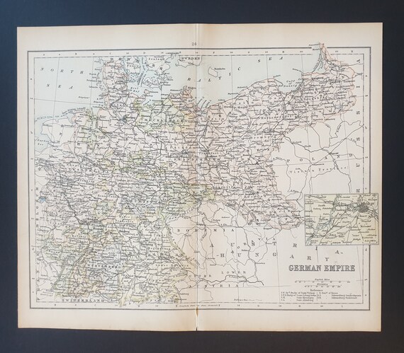 German Empire - Original 1898 map