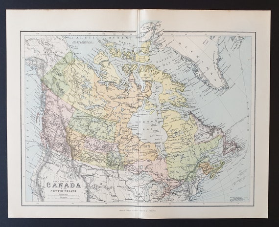 The Dominion of Canada and Newfoundland - Original 1902 map
