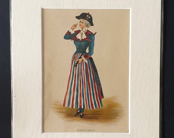 Incroyable - Original 1887 Fancy Dress Costume print