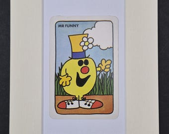 Mr Funny - Original Vintage Mr Men Card in Mount | Nostalgic Home Decor & Gift