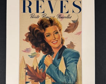 Rêves Magazine - Original October 1947 Vintage Cover