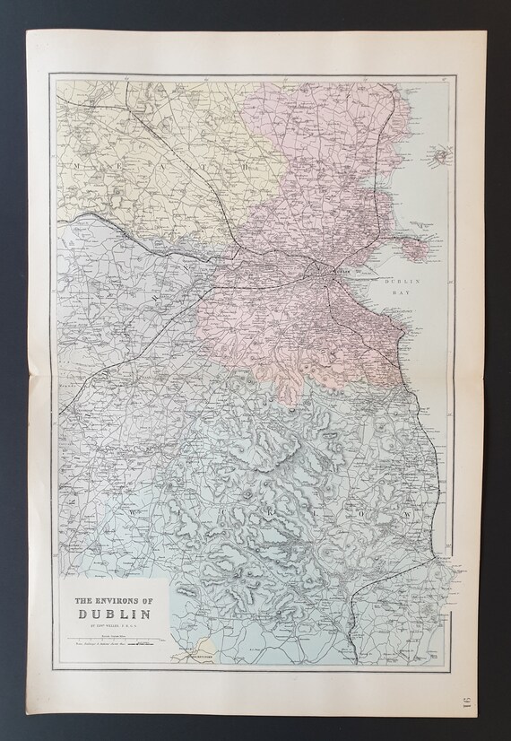 The Environs of Dublin - original 1884 map