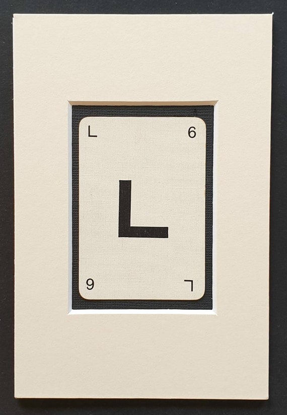 Original vintage letter card in mount - L