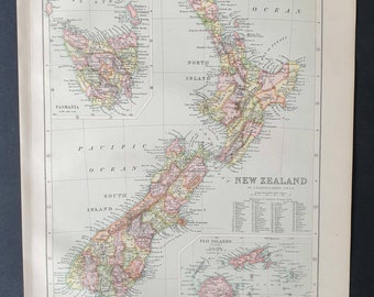 New Zealand - Original 1903 map