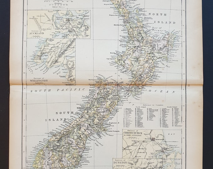 New Zealand - Original 1898 map