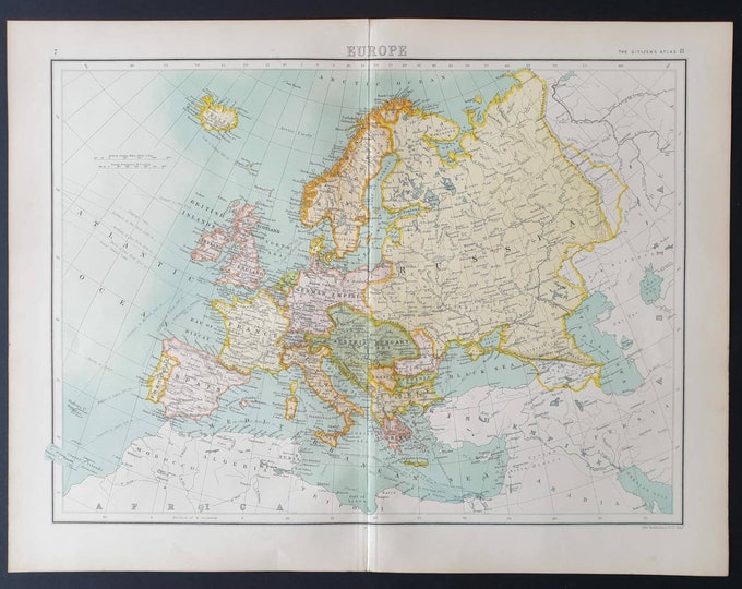 Original 1899 map - Europe