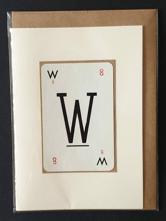 Original vintage Lexicon letter card - W