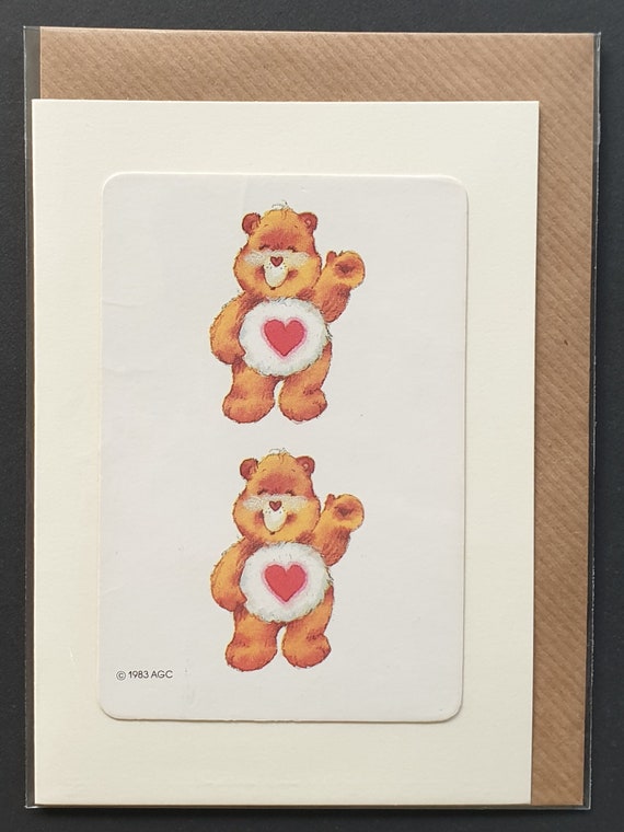 Tenderheart Bear - Original vintage Care Bear 'How Many Bears' cards