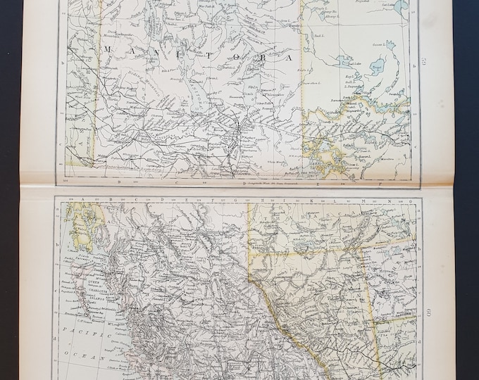 Manitoba and British Columbia - Original 1898 map