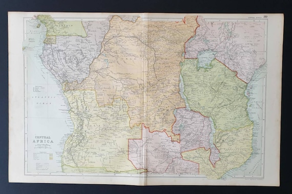 Original 1908 map - Central Africa