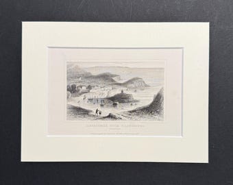 Ilfracombe, from Hilsborough, Devonshire - Original 1843 Antique Print
