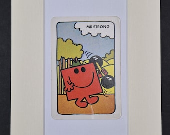Mr Strong - Original Vintage Mr Men Card in Mount | Nostalgic Home Decor & Gift