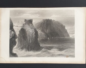 Carrick a Rede - Original 1842 Ireland print