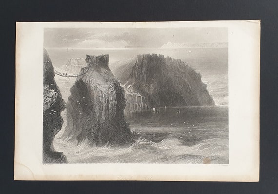 Carrick a Rede - Original 1842 Ireland print