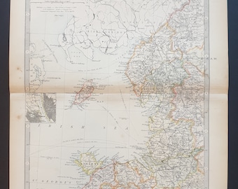 England and Wales (North Western Section) - Original 1898 map