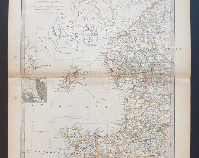 England and Wales (North Western Section) - Original 1898 map