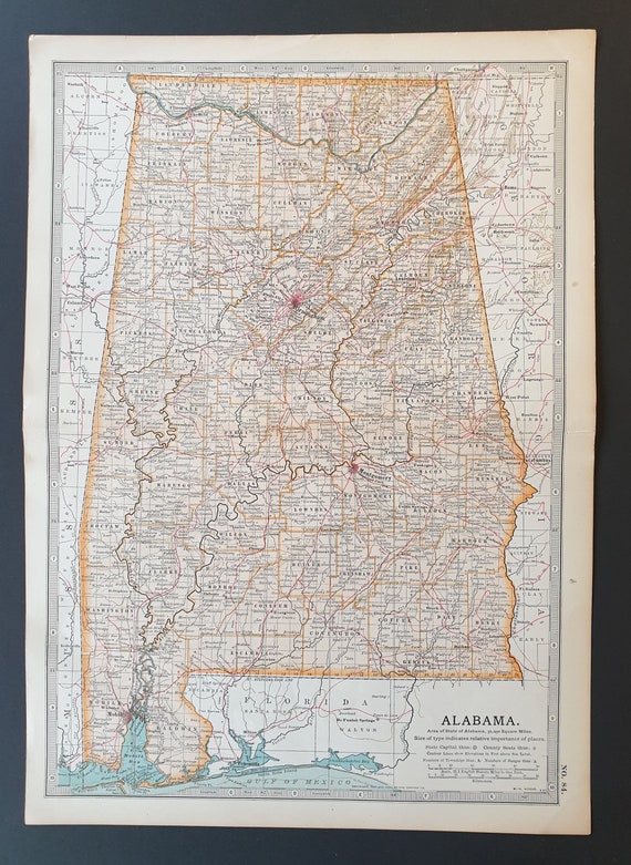 Alabama - Original 1902 map