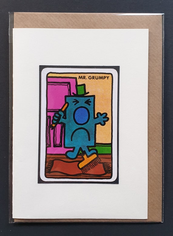 Mr Grumpy - Original vintage Mr Men card