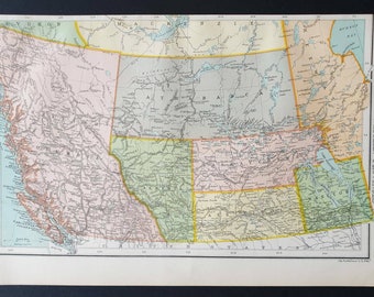 Manitoba and Western Provinces - Original 1899 map