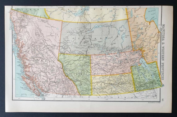 Original 1899 map - Manitoba and Western Provinces