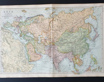 Asia - Original 1908 map