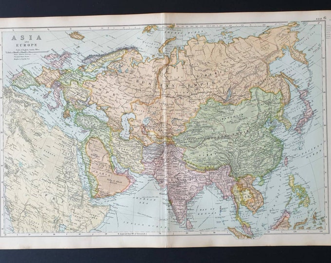 Original 1908 map - Asia