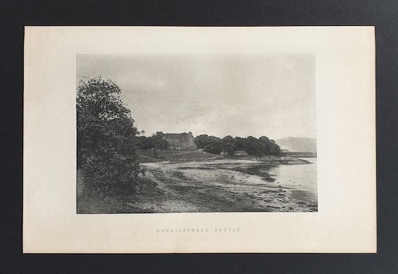 Dunstaffnage Castle - Original 1897 Scottish print
