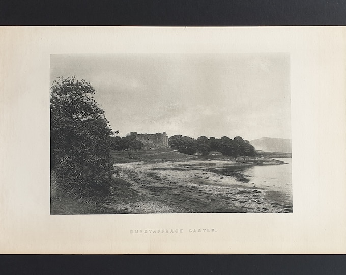 Dunstaffnage Castle - Original 1897 Scottish print