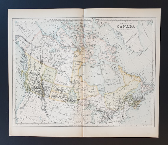 Dominions of Canada - Original 1898 map