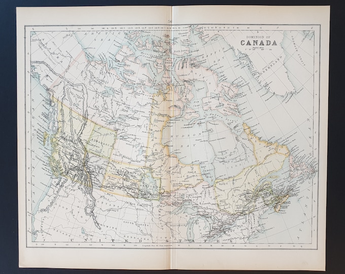 Dominions of Canada - Original 1898 map