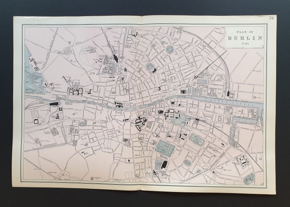 Plan of Dublin - original 1884 map