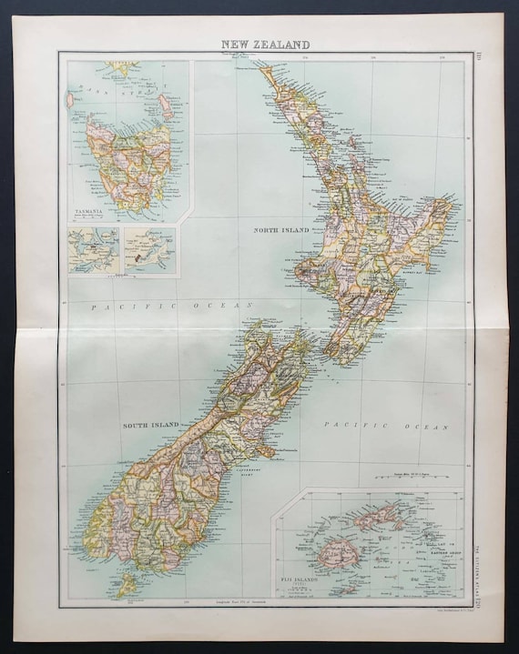 Original 1899 map - New Zealand