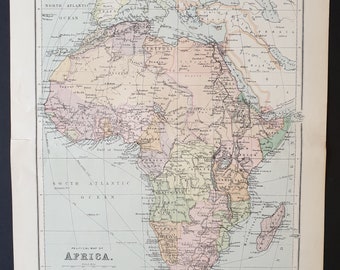 Political map of Africa - Original 1902 map