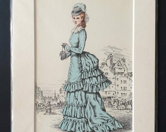 Historical Costume - Original 1936 fashion print