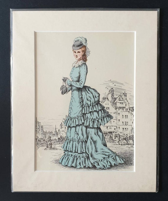 Original 1936 fashion print - Historical Costume