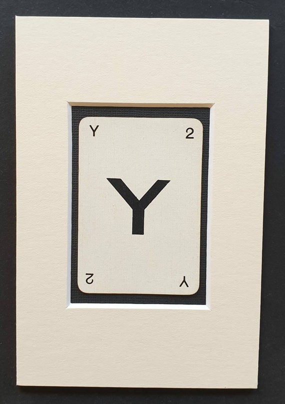 Original vintage letter card in mount - Y