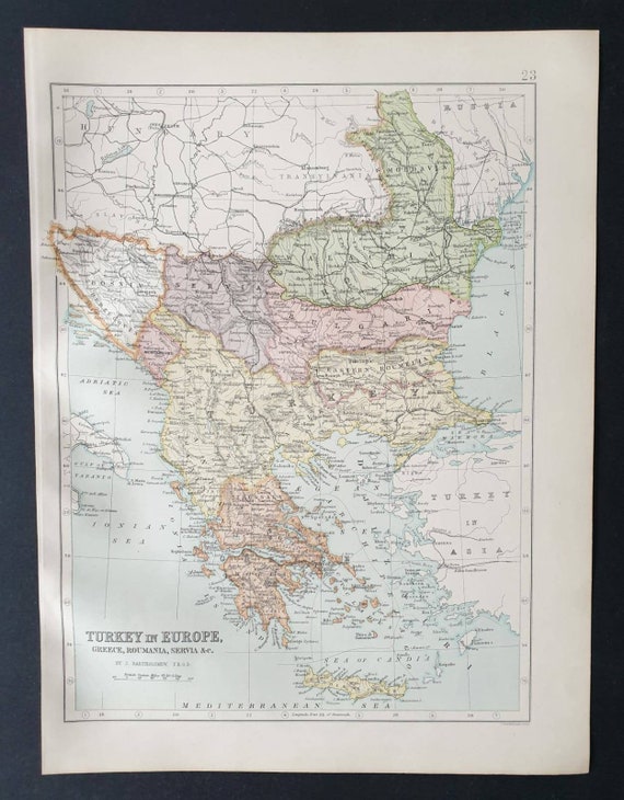 Original 1903 map - Turkey in Europe
