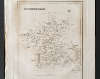 Worcestershire - Original 1831 map