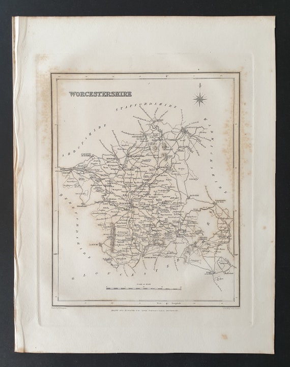 Worcestershire - Original 1831 map