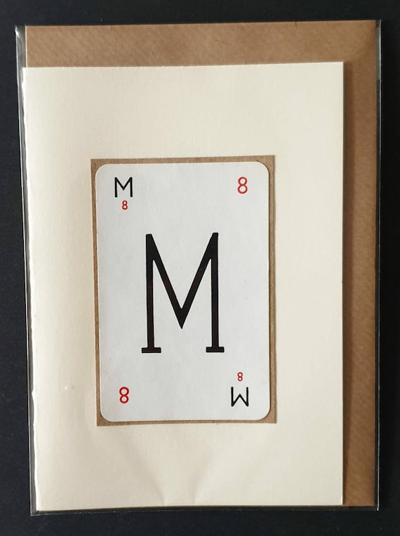 Original vintage Lexicon letter card - M