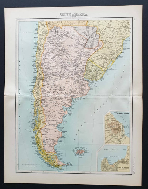 Original 1899 map - South America Section 3